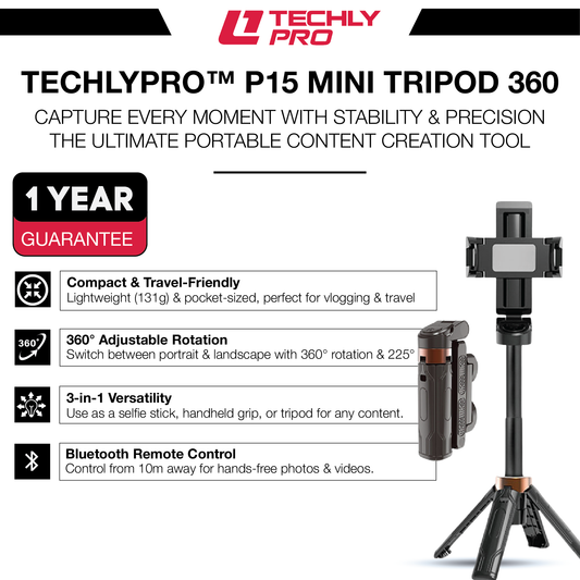 TechlyPro™ P15 Mini Tripod 360